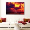 1 panels ocean sunset canvas art
