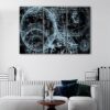3 panels math magic canvas art