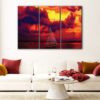3 panels ocean sunset canvas art