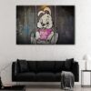 3 panels thug for life canvas art