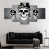 tableau crâne gangster des yankees 5 pièces