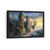 floating gardens framed canvas black frame