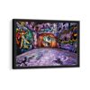 hip hop graffiti framed canvas black frame