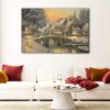 1 panels cobblestone christmas canvas art