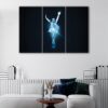 3 panels moon walker canvas art