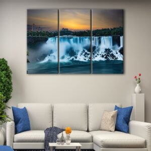 3 panels niagara falls canvas art