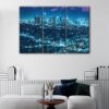 tableau tryptique los angeles la nuit