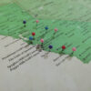 USA golf courses push pin map east coast details