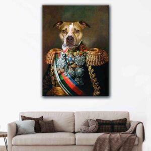 emperor pet portrait canvas art