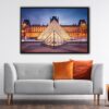tableau pyramide du louvre avec cadre flottant
