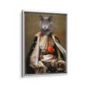 the king pet portrait framed canvas white frame