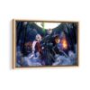 the nightmare before christmas framed canvas natural beige