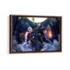 the nightmare before christmas framed canvas walnut brown