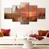 5 panels cotopaxi volcano canvas art