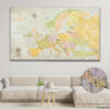 Classic push pin europe map