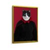 dracula pet portrait framed canvas gold frame