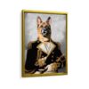 french admiral pet portrait framed canvas gold frame