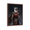 gladiator pet portrait framed canvas walnut brown