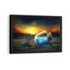 life in a bottle framed canvas black frame