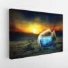 life in a bottle stretched canvas