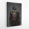 samurai pet portrait canvas
