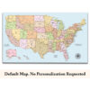 Colorful push pin usa map no quote