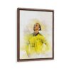 zlatan ibrahimović framed canvas walnut brown
