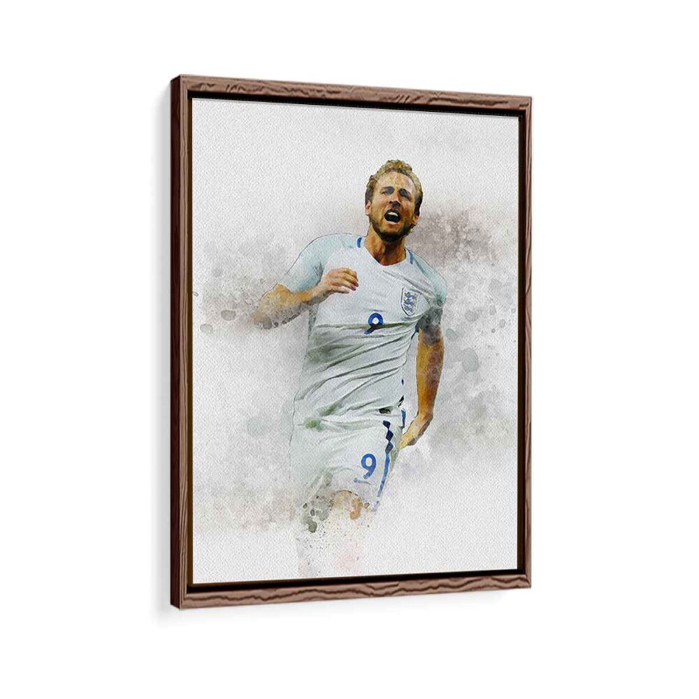harry kane framed canvas walnut brown