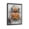 khabib nurmagomedov framed canvas black frame
