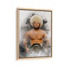 khabib nurmagomedov framed canvas natural beige