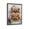khabib nurmagomedov framed canvas walnut brown