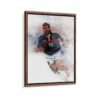 zinedine zidane framed canvas walnut brown