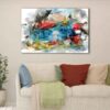 1 panels watercolor explosion canvas art
