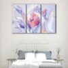 3 panels flower abstrac canvas art