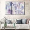 3 panels purple illusion canvas art