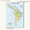 Colorful South & Central America map detailed