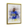 aaron donald framed canvas gold frame