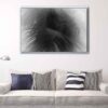 black leaves floating frame canvas
