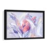 flower abstrac framed canvas black frame