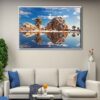 joshua trees floating frame canvas