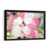pink flower abstract framed canvas black frame