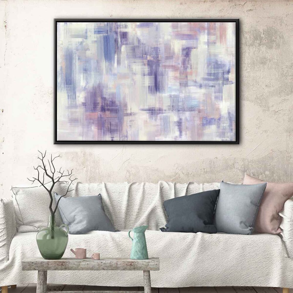 purple illusion floating frame canvas