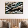 tableau vagues du ciel avec cadre flottant