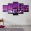 5 panels manhattan bridge canvas art