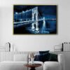 george washington bridge floating frame canvas