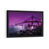 manhattan bridge framed canvas black frame