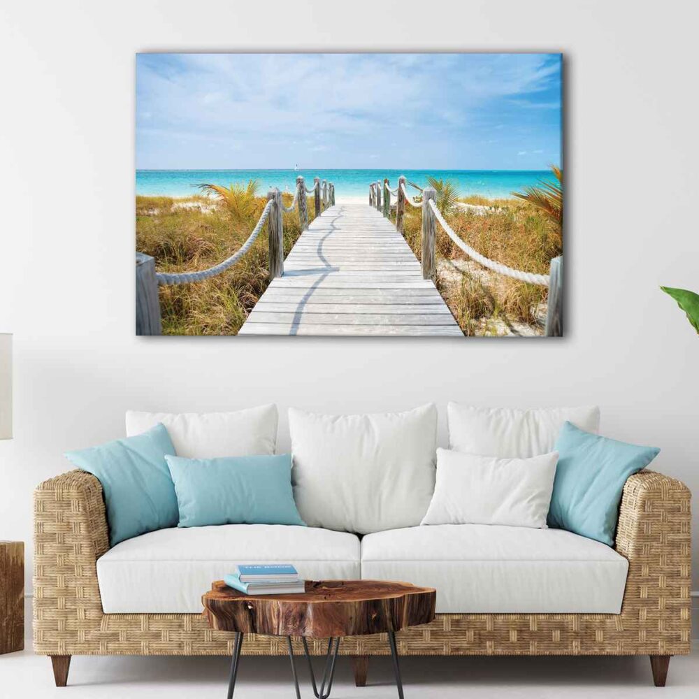 tableau vue sur la plage 
