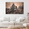 1 panels japanese temple canvas art