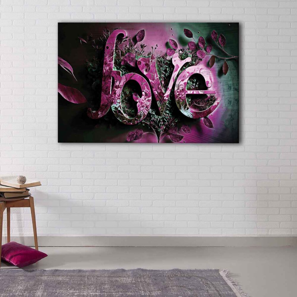  tableau calligraphie de l'amour 
