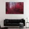 1 panels red maple forest canvas art